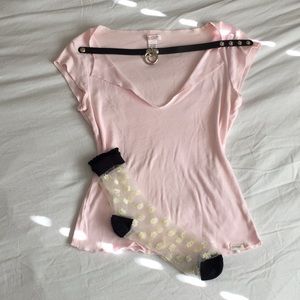 Hollister baby pink T-shirt
